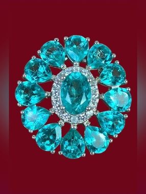 925 Sterling Silver Oval Pendant 1.9x2.1cm with Natural Apatite